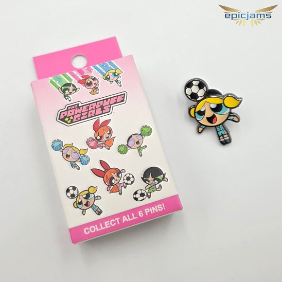 The Powerpuff Girls Soccer Blind Box Enamel Pin - Bubbles - Picture 1 of 2